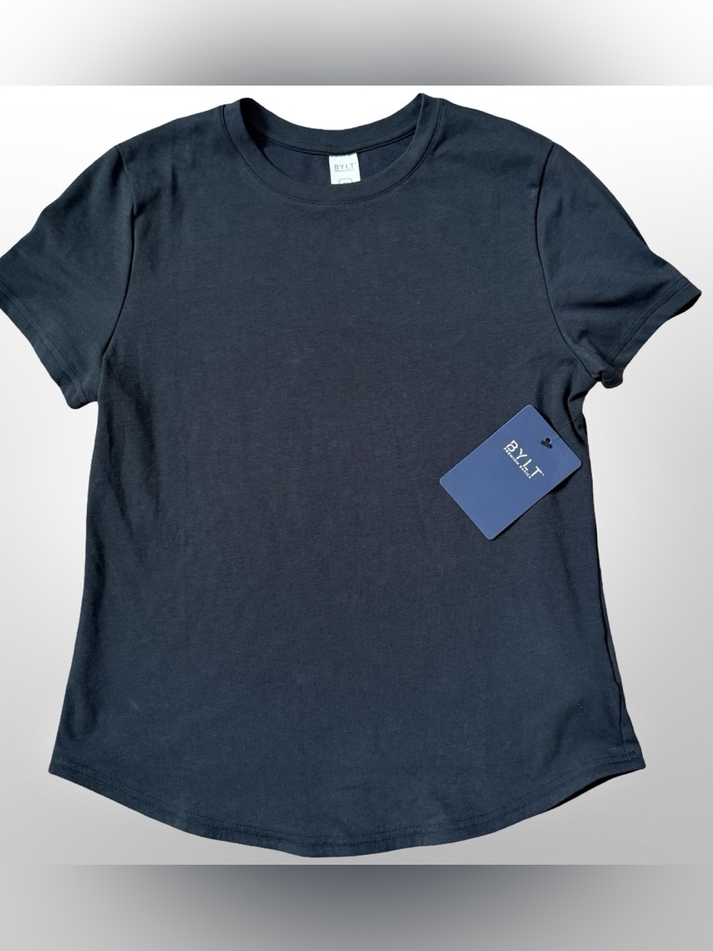 Women’s BYLT Basics black short-sleeve crewneck tee - Med 🖤